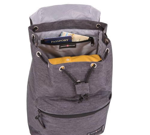 Рюкзак SWISSGEAR 13'', cерый, ткань Grey Heather/ полиэстер 600D PU , 29х13х40 см, 15 л