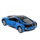 Машина Kinsmart BMW i8 инерция (1/12шт.) 1:36 б/к