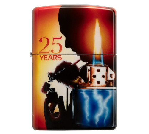 Зажигалка ZIPPO Mazzi с покрытием 540 Matte, латунь/сталь, разноцветная, матовая, 38x13x57 мм