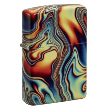 Зажигалка ZIPPO Swirl с покрытием Glow In The Dark Green, латунь/сталь, разноцветная, 38x13x57 мм