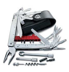 Мультитул VICTORINOX SwissTool X Plus Ratchet, 115 мм, 40 функций, в кожаным чехле