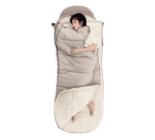 Мешок спальный Naturehike  NH21MSD11 коричневый,  молния слева, 6927595788295L