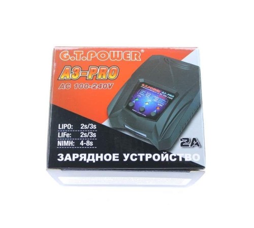 Универсальное З/У G.T.Power A3PRO-V2 LiPo/NiMh (220В/2A/2-3S) Tamiya/Mini Tamiya