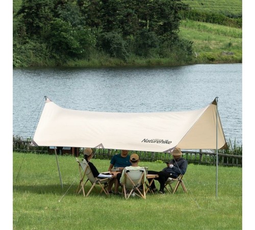 Тент Naturehike Girder NH20TM006, 150D, 500*292 см  для кемпинга  серебристый (с двумя стойками), 6927595700457