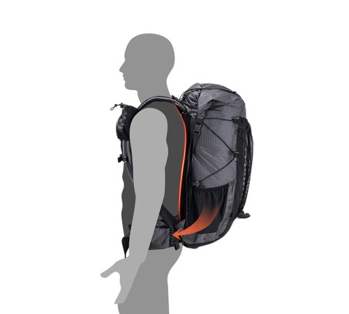 Рюкзак Naturehike Rock Series NH19BP095 60L+5L с рамой, dyneema,  черный, 6927595761649