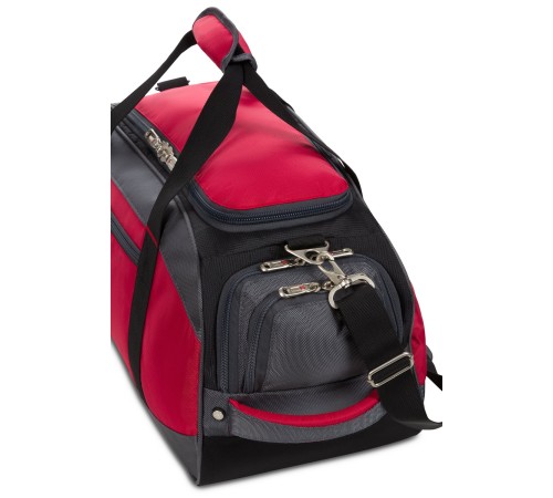 Сумка спортивная SWISSGEAR, красный/серый/чёрный, полиэстер 1200D, 52х25х30 см, 39 л