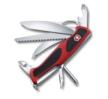 Нож перочинный VICTORINOX RangerGrip 58 Hunter, 130 мм, 13 функций, с фиксатором, красный с чёрным