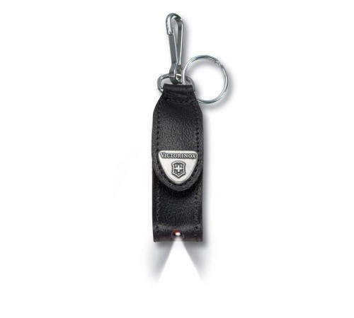 Чехол VICTORINOX для ножей-брелоков c LED 58 мм, с кольцом для ключей, кожаный, чёрный