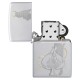 Зажигалка ZIPPO Devilish Ace с покрытием Satin Chrome, латунь/сталь, серебристая, 38x13x57 мм