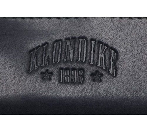 Ключница KLONDIKE Dawson, натуральная кожа в черном цвете, 11 х 3 х 6 см