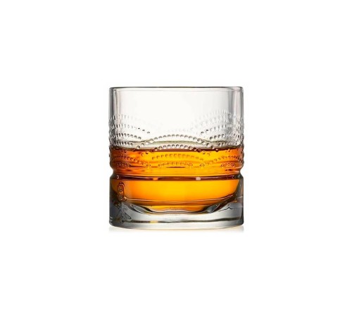 Набор из 4 стаканов с разным рельефом La Rochere Dandy Old Fashion