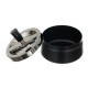 Пепельница S.Quire круглая, сталь, покрытие хром, черн. краска, черная, с черной ручкой, 120 мм