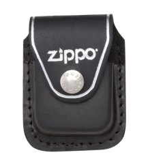 Чехол Zippo для зажигалки из натуральной кожи с клипом, черный, 57х30x75 мм
