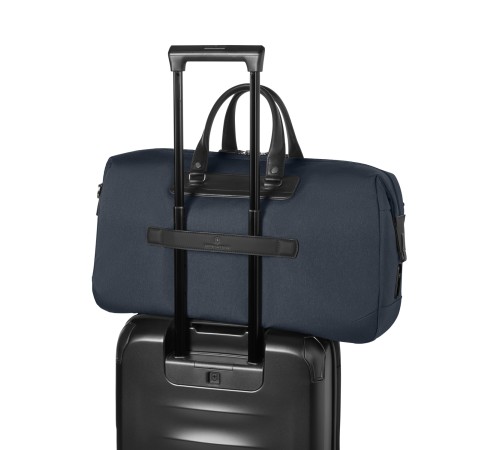 Дорожная сумка VICTORINOX Architecture Urban 2 Weekender, синий, полиэстер/кожа, 24x56x30 см, 45 л