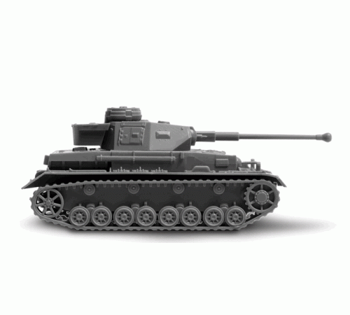 Сборная модель ZVEZDA Немецкий танк Т-IV F2, 1/100