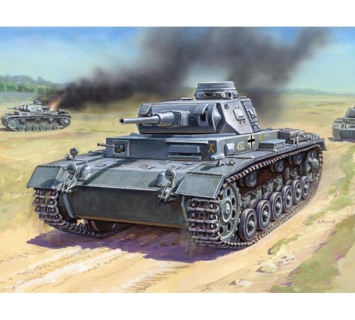 Сборная модель ZVEZDA Немецкий средний танк T-III (F), 1/35