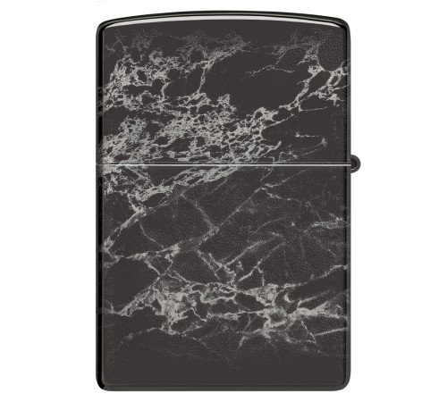 Зажигалка ZIPPO Classic с покрытием High Polish Black, латунь/сталь, черная, глянцевая, 38x13x57 мм