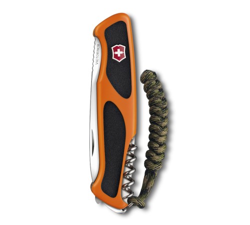 Нож перочинный VICTORINOX RangerGrip 55 SE 2019, 130 мм, 13 фнк, с фиксатором, оранжевый с чёрным