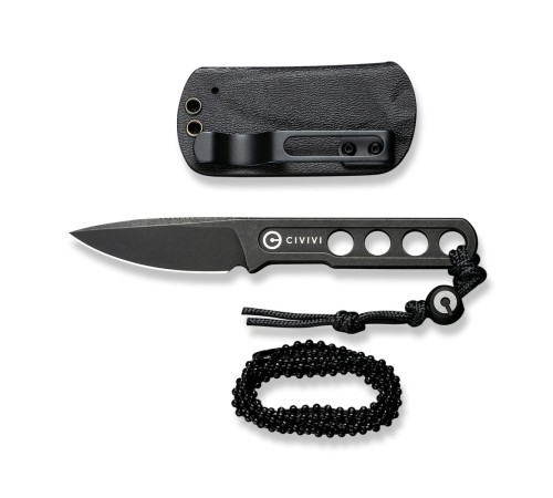 Нож CIVIVI Fixed Blade Circulus 10Cr15CoMoV Steel Black Stonewashed Handle Ostap Hel Design
