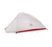 Палатка Naturehike Сloud up 2 20D NH17T001-T двухместная с ковриком, серая, 6927595724668