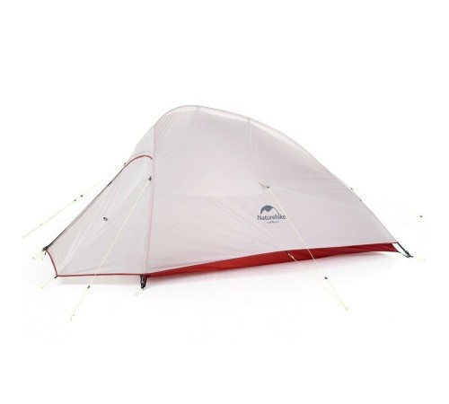 Палатка Naturehike Сloud up 2 20D NH17T001-T двухместная с ковриком, серая, 6927595724668