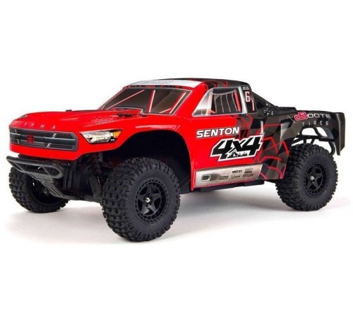 Шорт-корс трак 1:10 ARRMA Senton Mega 550 Brushed 4WD Short Course Truck RTR (красный)