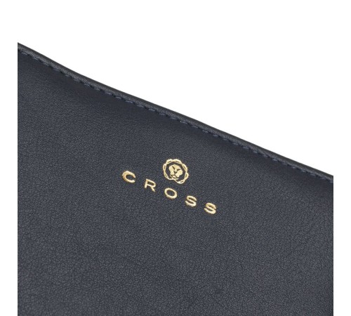 Кошелёк Cross Monaco Navy, кожа наппа, гладкая, цвет тёмно-синий, 11 x 9 x 2,5 см