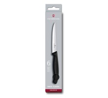 Набор из 6 ножей для стейков VICTORINOX SwissClassic, 11 см, волнистая заточка, чёрная рукоять