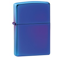 Зажигалка ZIPPO Classic с покрытием High Polish Indigo, латунь/сталь, синяя, глянцевая, 38x13x57 мм