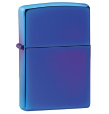Зажигалка ZIPPO Classic с покрытием High Polish Indigo, латунь/сталь, синяя, глянцевая, 38x13x57 мм