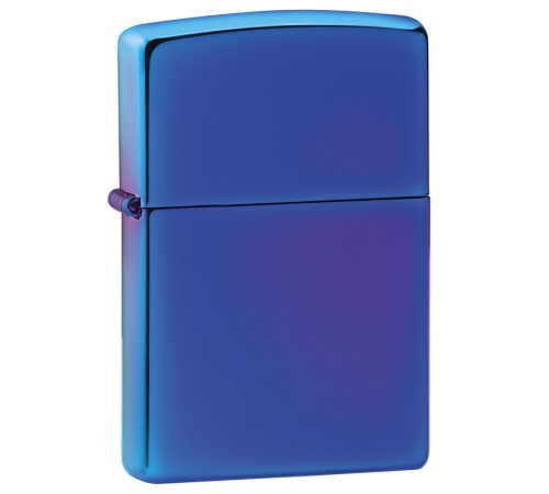 Зажигалка ZIPPO Classic с покрытием High Polish Indigo, латунь/сталь, синяя, глянцевая, 38x13x57 мм