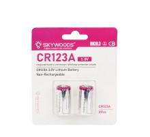 Элемент питания SKYWOODS CR123A, 1600mAh, комплект 2 шт.