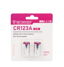Элемент питания SKYWOODS CR123A, 1600mAh, комплект 2 шт.