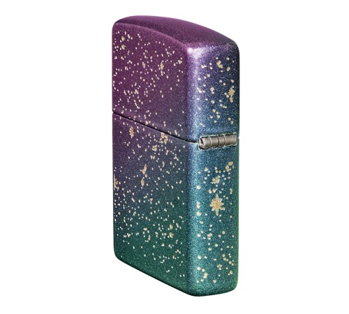 Зажигалка ZIPPO Starry Sky с покрытием Iridescent, латунь/сталь, фиолетовая, матовая, 38x13x57 мм