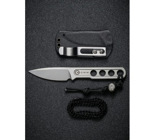 Нож CIVIVI Fixed Blade Circulus 10Cr15CoMoV Steel Stonewashed Ostap Hel Design