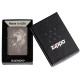 Зажигалка ZIPPO Lion Design с покрытием Black Ice®, латунь/сталь, чёрная, глянцевая, 38x13x57 мм