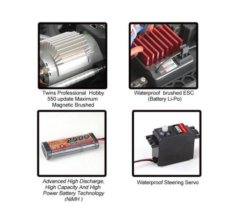 Радиоуправляемый монстр Remo Hobby MMAX (красный) 4WD 2.4G 1/10 RTR