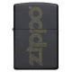 Зажигалка ZIPPO Zippo Design с покрытием Black Matte, латунь/сталь, чёрная, матовая, 38x13x57 мм