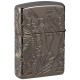 Зажигалка ZIPPO Armor® Wicca Design с покрытием Black Ice®, латунь/сталь, чёрная, 38x13x57 мм
