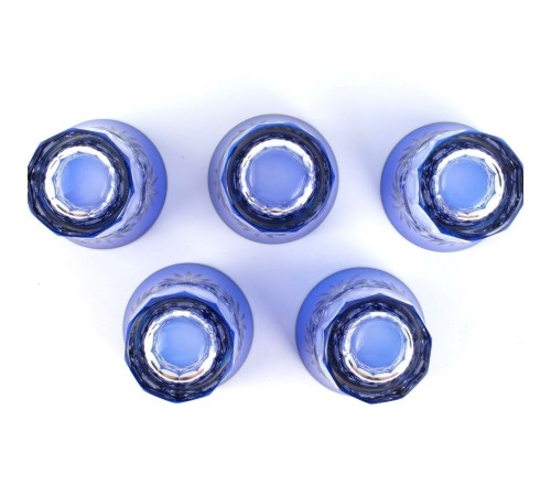 Набор стаканов TAJIMA GLASS Звезды 190 мл, лазурный, 5 шт