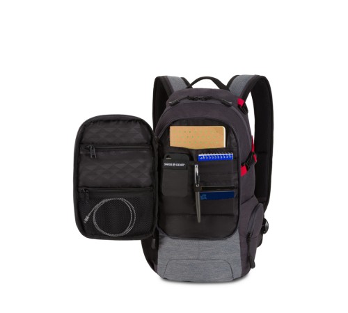 Рюкзак SWISSGEAR, серый, полиэстер, 24 х 15,5 х 46 см, 15,5 л