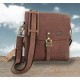 Сумка KLONDIKE «Brad», винтажная кожа в коричневом цвете, 25 х 28 х 7 см