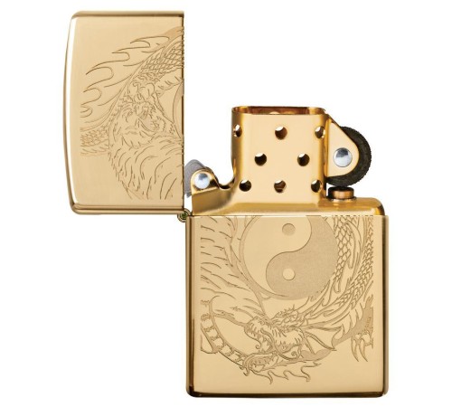 Зажигалка ZIPPO Classic с покрытием High Polish Brass, латунь/сталь, золотистая, 38x13x57 мм