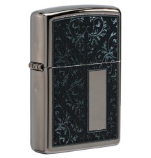 Зажигалка ZIPPO Лучшая цена 2022 с покрытием Black Ice®, латунь/сталь, чёрная, 38x13x57 мм