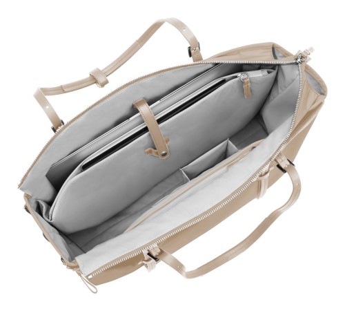Сумка VICTORINOX Victoria Charisma 15,6'', золотистая, нейлон/кожа/микрозамша, 43x15x33 см, 22 л