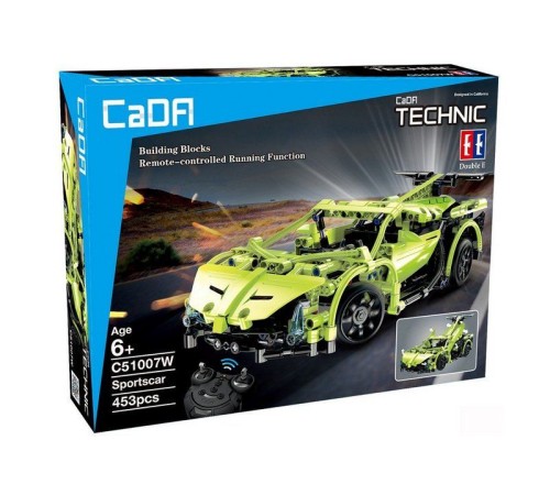Р/У конструктор CaDA Technic спортивная машина (453 детали)