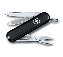 Нож-брелок VICTORINOX Classic SD, 58 мм, 7 функций, чёрный