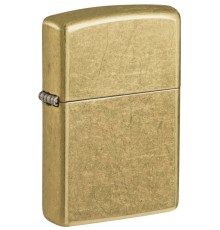 Зажигалка ZIPPO Classic с покрытием Street Brass, латунь/сталь, золотистая, 38x13x57 мм