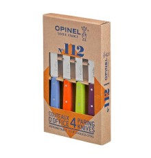 Набор ножей Opinel Set of 4 N°112 assorted sweet pop colours, нержавеющая сталь, (4 шт./уп.) 001381
