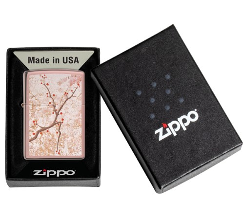 Зажигалка ZIPPO Eastern с покрытием High Polish Rose Gold, латунь/сталь, розовое золото, 38x13x57 мм